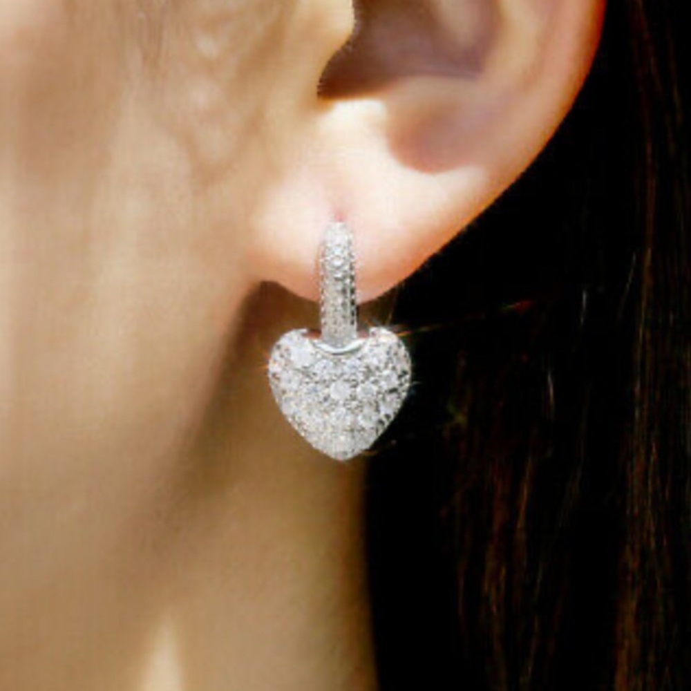 New Sterling silver Heart Earrings - Picture 2 of 8